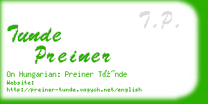 tunde preiner business card